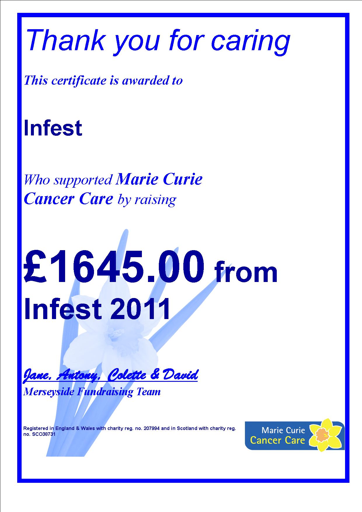 MC Certificate Infest Infest UK MC Certificate Infest Infest UK