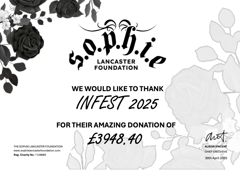 Sophie Lancaster Foundation Certificate
