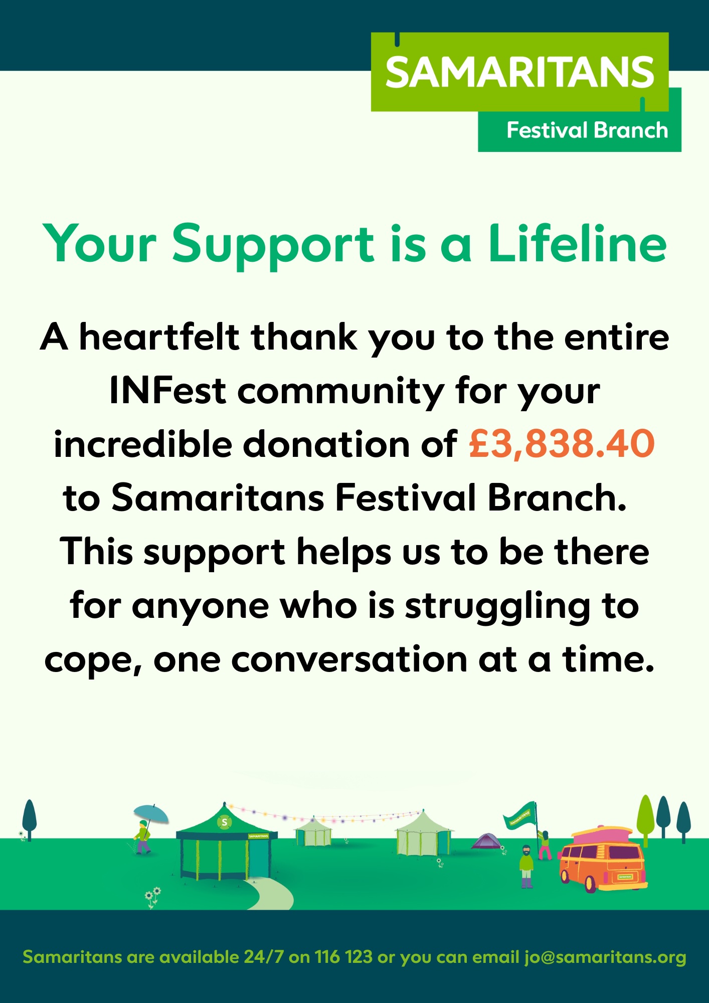 Samaritans Festival Branch Certificate